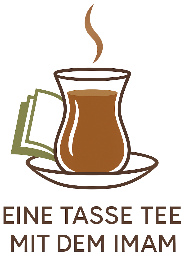 Eine Tasse Tee mit dem Imam Logo